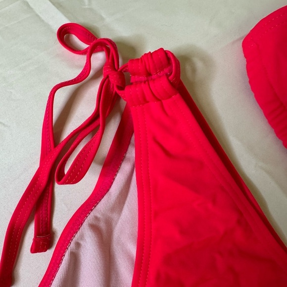 Vibrant Pink Triangle Bikini Set - Picture 4 of 7